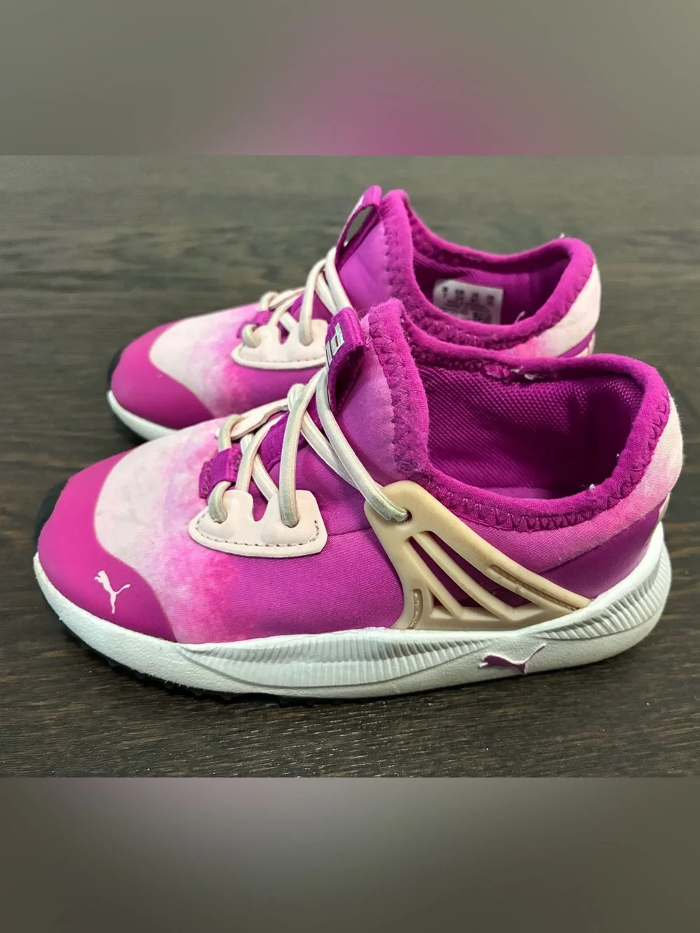 3 Puma + 1 Disney Light-Up Princess = 4 Pairs of Girls Sneakers, All Pinks, 8T